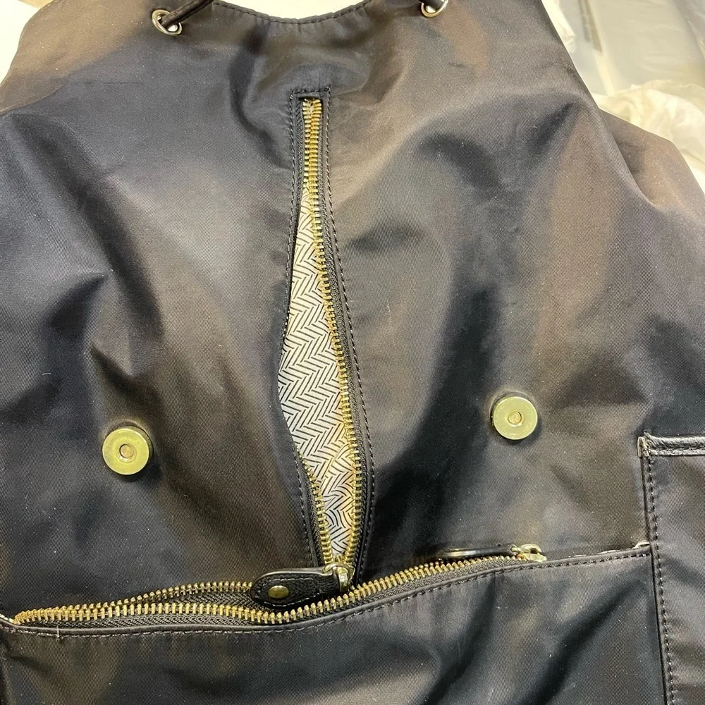 Steve Madden Black Backpack with Gold Buckles